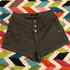 Grey high waisted shorts